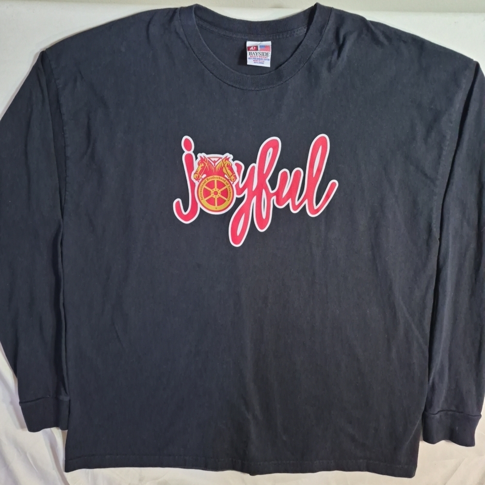 Teamsters Joyful T Shirt Mens 4XL Bayside USA Made Union Graphic Black Tee